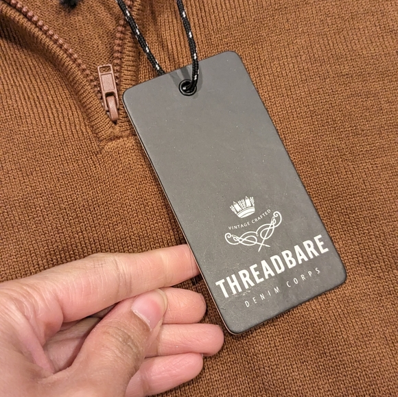 NWT Threadbare half zip up sweater - Picture 3 of 4